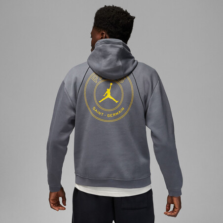 Sweat à capuche PSG x Jordan gris jaune 2022/23