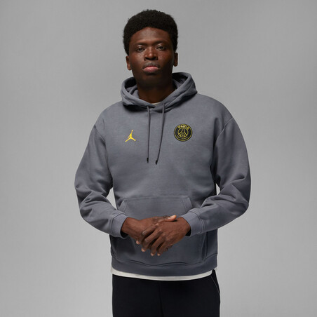 Sweat à capuche PSG x Jordan gris jaune 2022/23