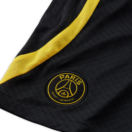 Short entraînement junior PSG Strike noir jaune 2022/23