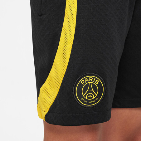 Short entraînement junior PSG Strike noir jaune 2022/23