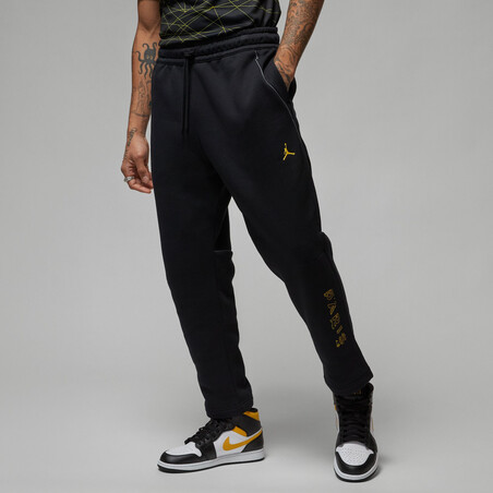 Pantalon survêtement PSG x Jordan Fleece noir jaune 2022/23