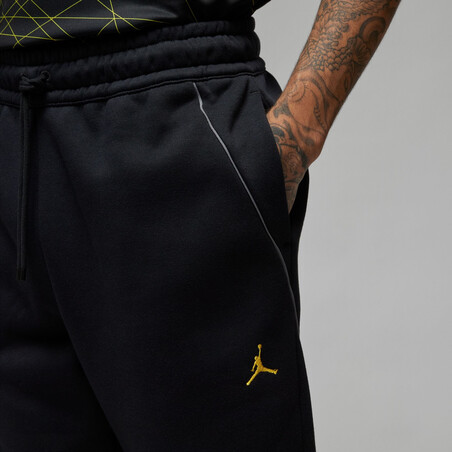 Pantalon survêtement PSG x Jordan Fleece noir jaune 2022/23