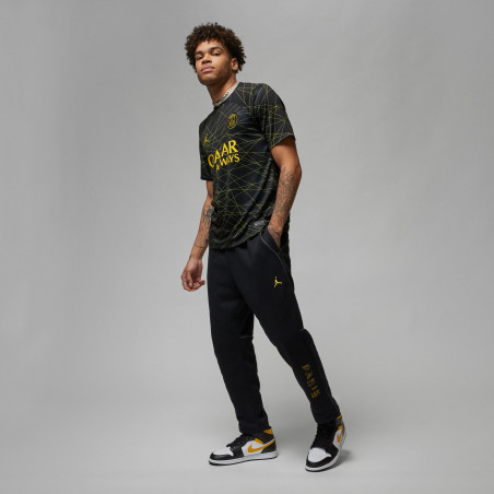 Pantalon survêtement PSG x Jordan Fleece noir jaune 2022/23
