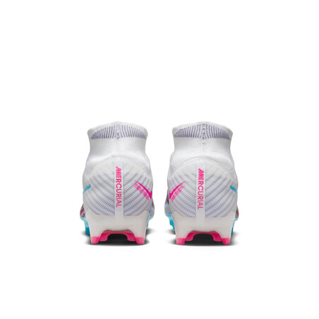 Nike Air Zoom Mercurial Superfly 9 Elite FG blanc bleu