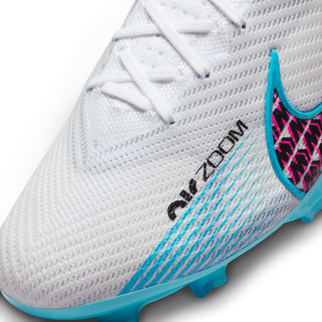 Nike Air Zoom Mercurial Superfly 9 Elite FG blanc bleu