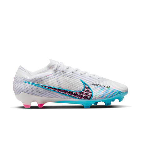 Nike Air Zoom Mercurial Vapor 15 Elite FG blanc bleu sur Foot