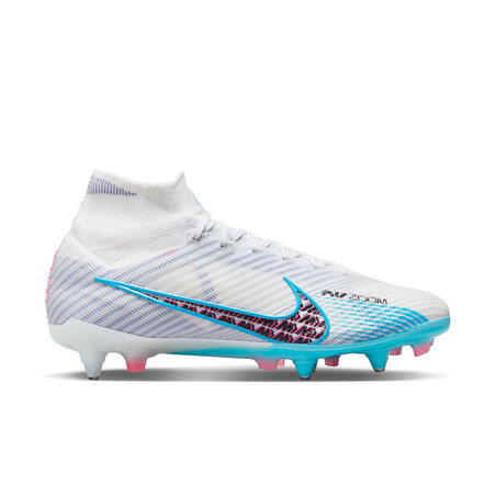 Nike Air Zoom Mercurial Superfly 9 Elite SG-PRO Anti-Clog blanc bleu