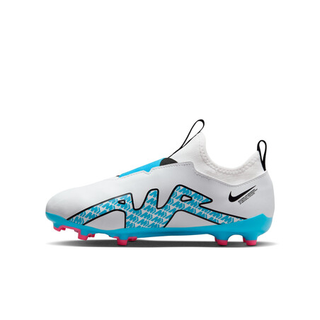 Nike Air Zoom junior Mercurial Vapor 15 FG/MG blanc bleu