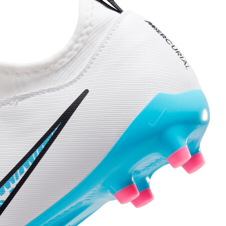 Nike Air Zoom junior Mercurial Vapor 15 FG/MG blanc bleu