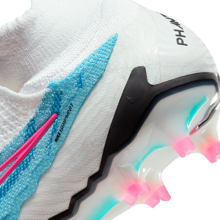 Nike Phantom GX Elite montante FG blanc bleu