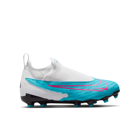 Nike Phantom GX junior Academy montante FG/MG blanc bleu