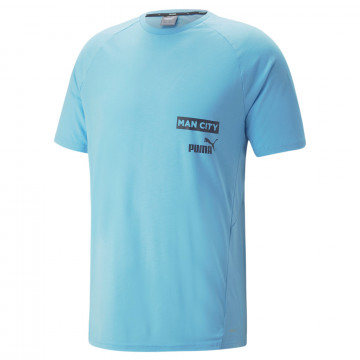 T-shirt Manchester City Casual bleu ciel 2022/23