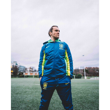 Veste imperméable Brésil bleu jaune 2022