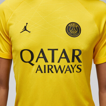 Maillot avant match PSG jaune 2022/23