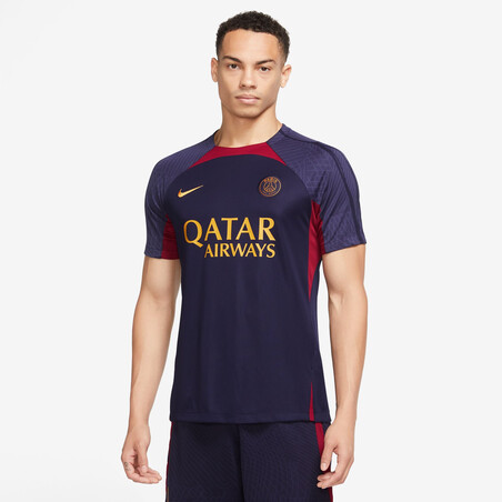 Maillot entraînement PSG Strike bleu or 2023/24