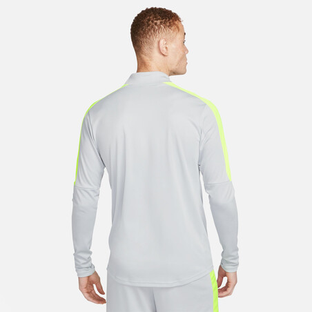 Sweat zippé Nike Academy gris jaune