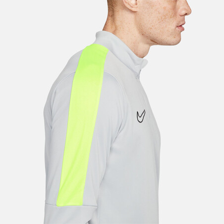 Sweat zippé Nike Academy gris jaune