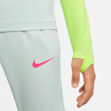Sweat zippé junior Nike strike gris jaune