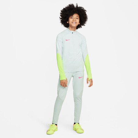 Sweat zippé junior Nike strike gris jaune