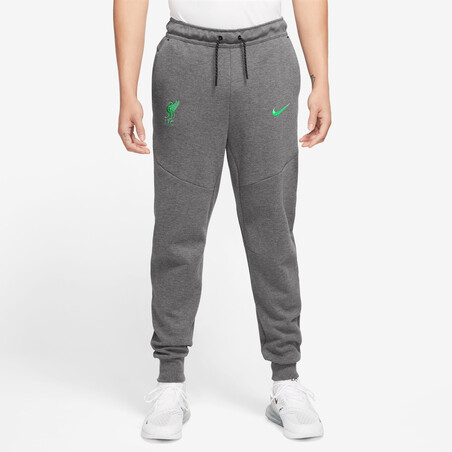 Pantalon survêtement Liverpool TechFleece gris vert 2023/24