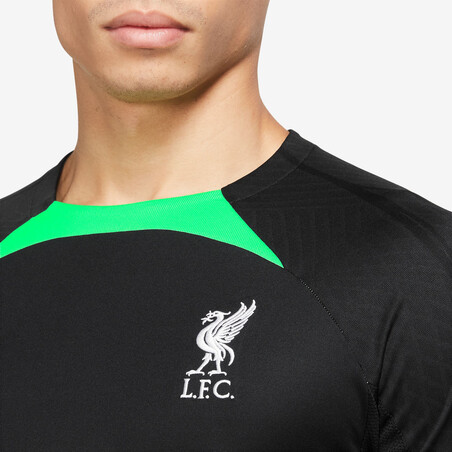 Maillot entraînement Liverpool Strike noir vert 2023/24