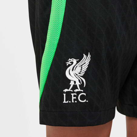 Short entraînement junior Liverpool Strike noir vert 2023/24