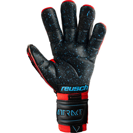 Gants gardien Reusch Attrakt Freegel Fusion Ortho-Tec rouge noir