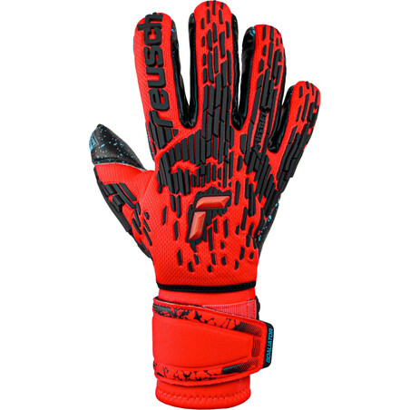 Gants gardien Reusch Attrakt Freegel Fusion Ortho-Tec rouge noir