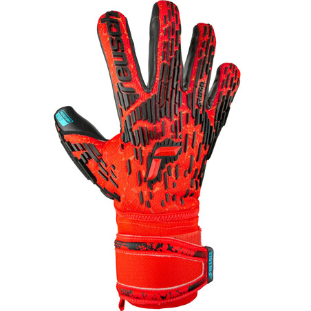 Gants gardien Reusch Attrakt Freegel Gold Finger Support rouge noir