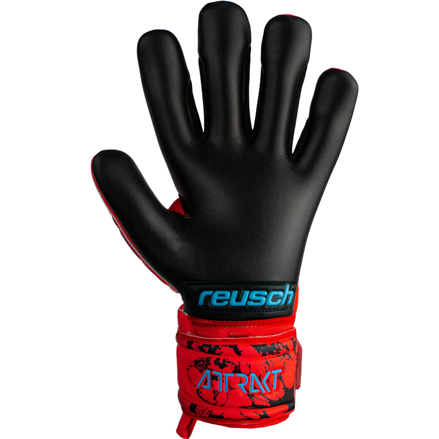 Gants gardien Reusch Attrakt Grip Evolution Finger Support rouge noir