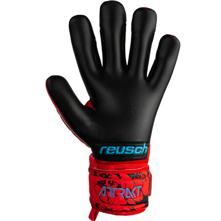 Gants gardien Reusch Attrakt Grip Evolution Finger Support rouge noir