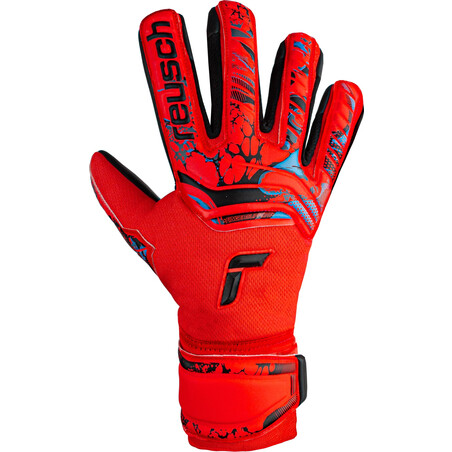 Gants gardien Reusch Attrakt Grip Evolution Finger Support rouge noir