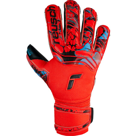 Gants gardien Reusch Attrakt Gold X Evolution Cut Finger Support rouge noir