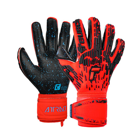 Gants gardien Reusch Attrakt Freegel Fusion Goaliator rouge noir