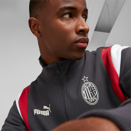 Veste survêtement Milan AC Archive noir rouge 2022/23