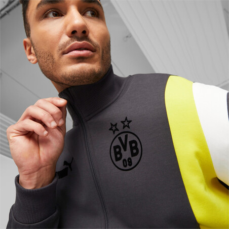 Veste survêtement Dortmund Archive noir jaune 2022/23