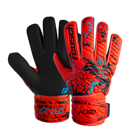 Gants gardien Reusch junior Attrakt Solid Hugo rouge noir