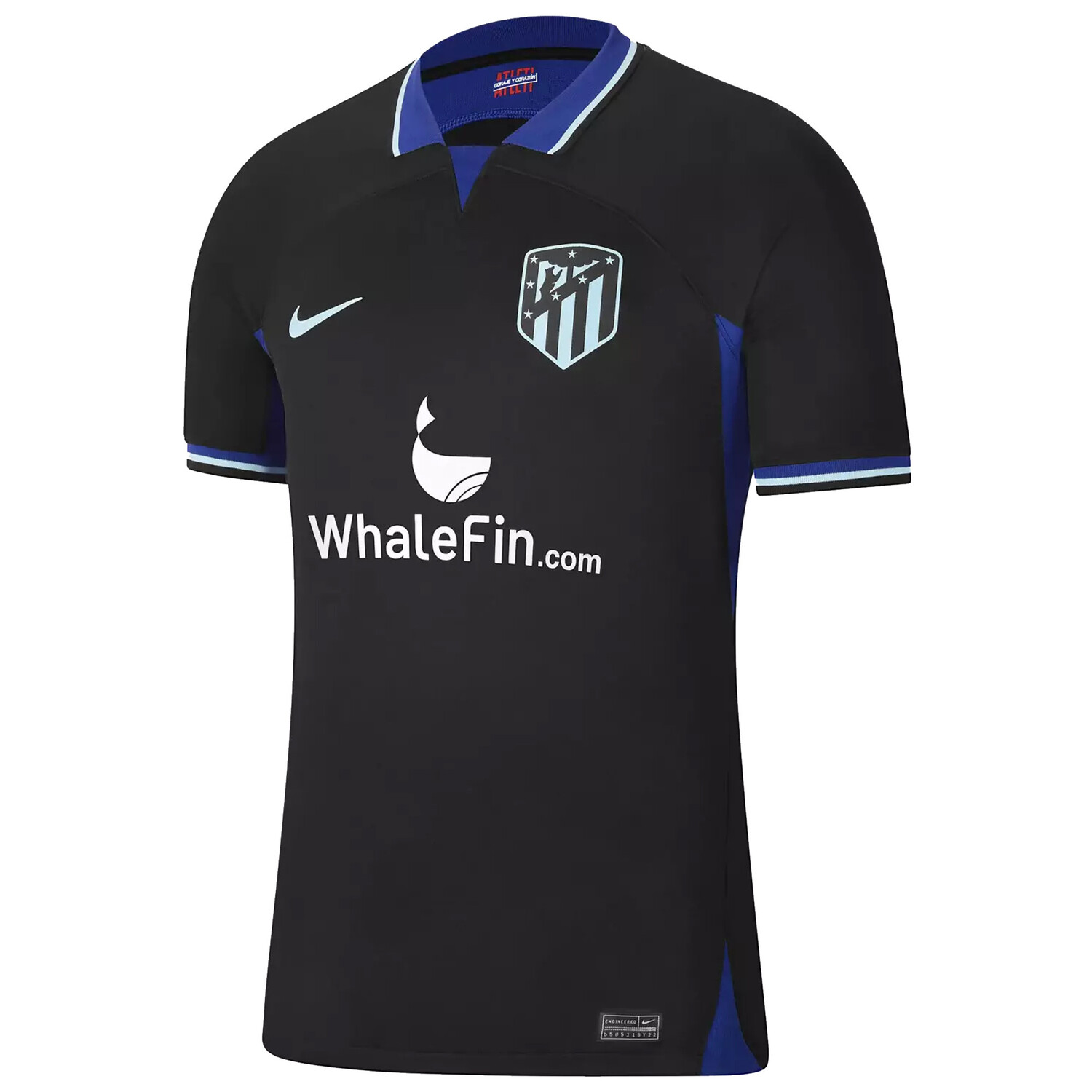 Maillot Atletico Madrid Extérieur 2022/2023 Noir Junior 100 % Polyester