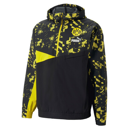 Sweat à capuche Dortmund Woven noir jaune 2022/23