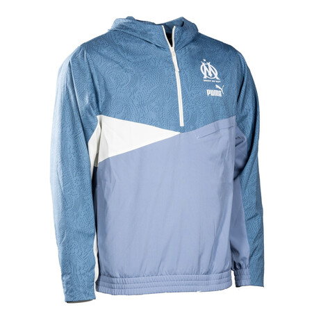 Sweat à capuche OM Woven bleu gris 2022/23