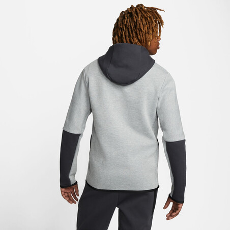 Veste survêtement Nike Tech Fleece gris jaune