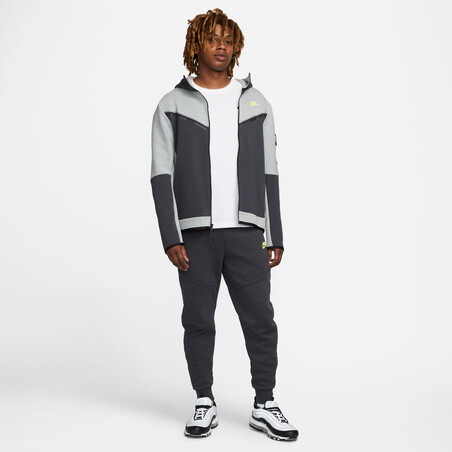 Veste survêtement Nike Tech Fleece gris jaune