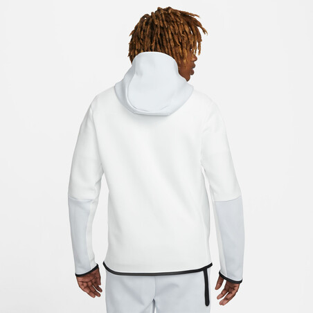 Veste survêtement Nike Tech Fleece blanc rose sur