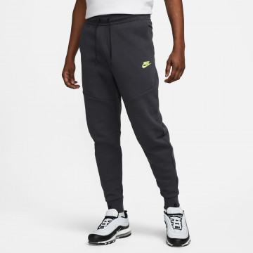 Pantalon survêtement Nike Tech Fleece gris jaune