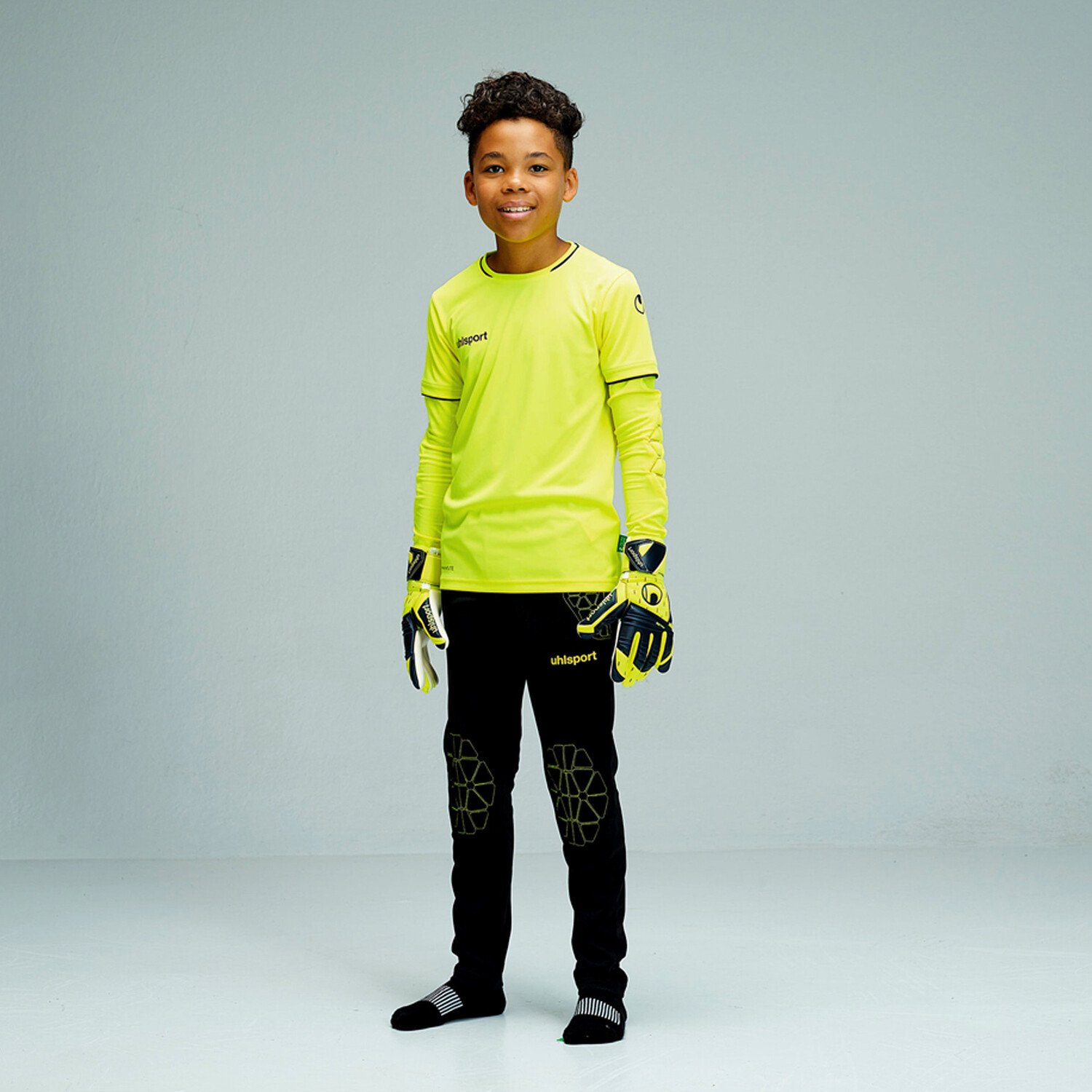 Ensemble Gardien De But Uhlsport Score Enfant - Maillot, Sous-Vêtement, Short Et Chaussettes - Polyester