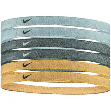 Pack 6 bandeaux élastiques Nike bleu or