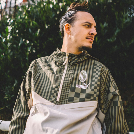 Sweat à capuche Milan AC Woven vert 2022/23