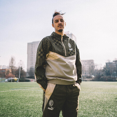 Sweat à capuche Milan AC Woven vert 2022/23