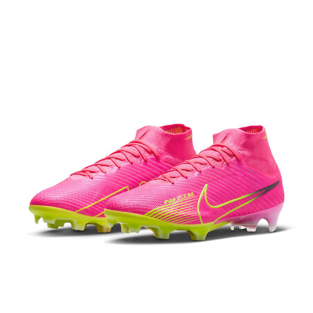 Nike Air Zoom Mercurial Superfly 9 Elite FG rose jaune