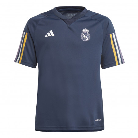Maillot entraînement junior Real Madrid bleu jaune 2023/24